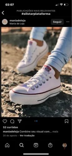 All Star plataforma tecido 