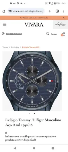 Relógio TOMMY HILFIGER todo azul