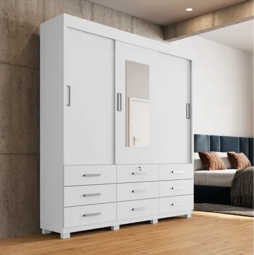 Guarda Roupa Casal 9 Gavetas Supremo tt433