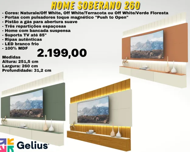 Home estante soberano 2.60cm / ENTREGA HOJE !!! 