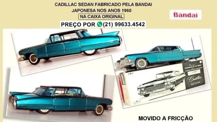 Cadillac Sedan.Bandai Toys.Na caixa original.