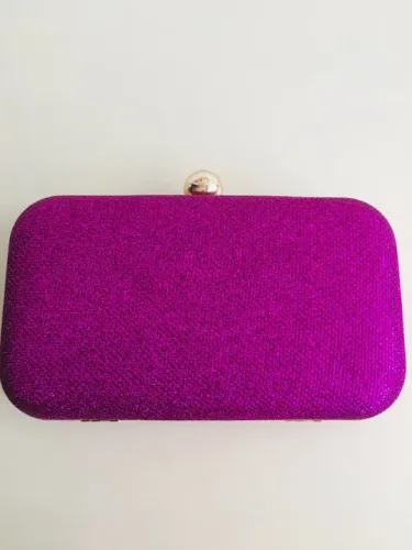 bolsa de mão clutch rosa