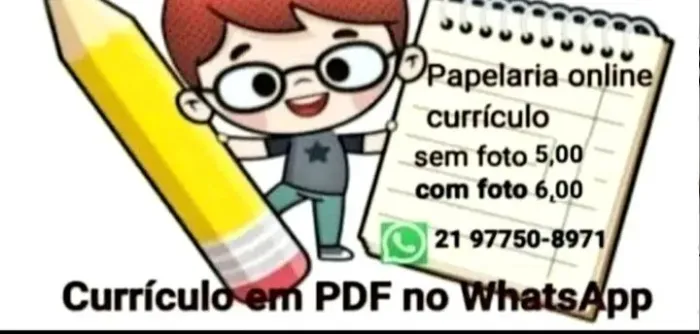 Currículo em PDF no WhatsApp 5,00