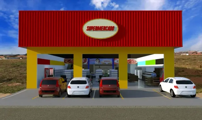 Montagem e projeto de supermercado