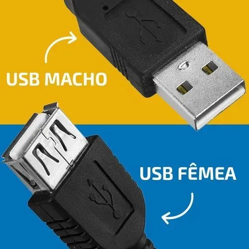 Cabos Extensor USB Macho e Fêmea