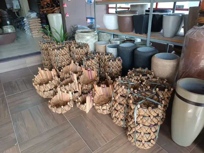Cesto para Plantas em Coco - 