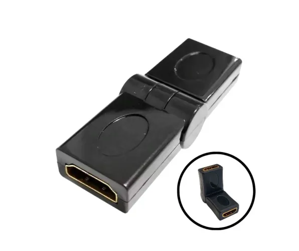 Emenda HDMI/HDMI Fêmea 90 a 180 Graus