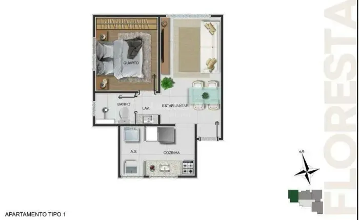 Apartamento à venda no bairro Floresta