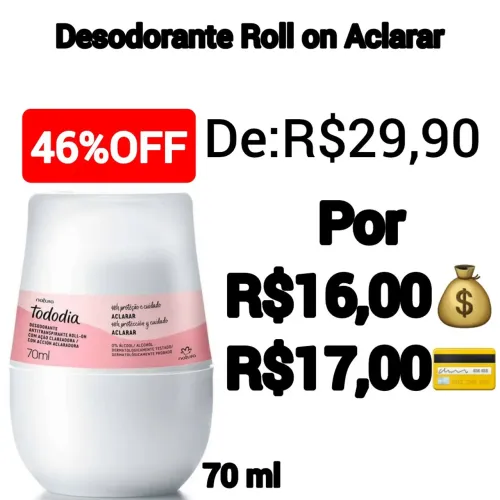 Desodorante Roll-on Clareador-Natura