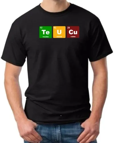 Camiseta Tabela Periódica sátira humor.