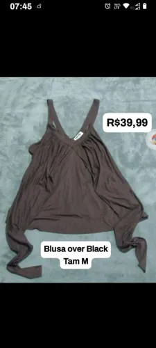 Blusa Over Black - Tamanho M