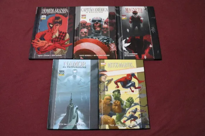 Coleção de Quadrinhos Icones Marvel - Volumes 1 ~ 5 - Inclui Pôster