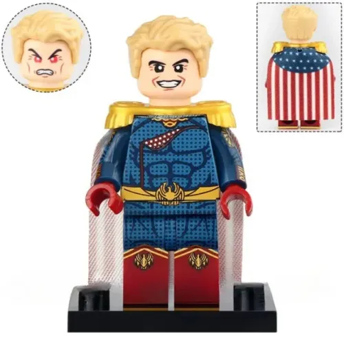Minifigura LEGO The Boys -  homelander Capitão Pátria chaveiro boneco mini figura geek