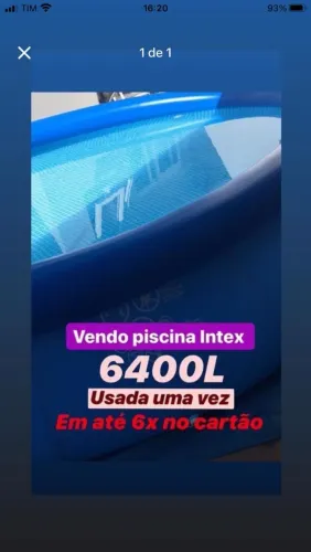 Piscina Intex 6400L Usada