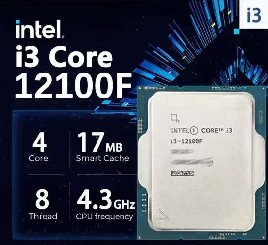 Processador Intel Core i3 12100F + Cooler PCYES LORX