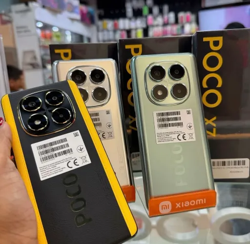 Poco X7 5G, 512/12GB RAM, preto/amarelo, prata e verde, LACRADO.