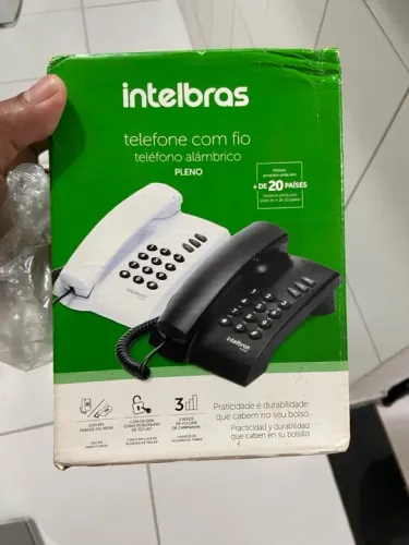 Telefone Fixo Intelbras Pleno com Fio - Novo