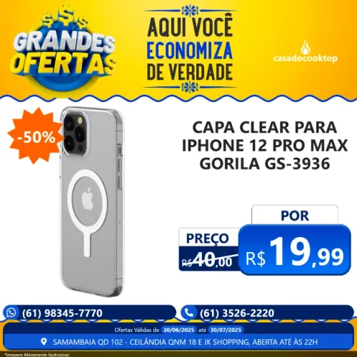 Capa Clear Para Iphone 12 Pro Max Gorila GS-3936