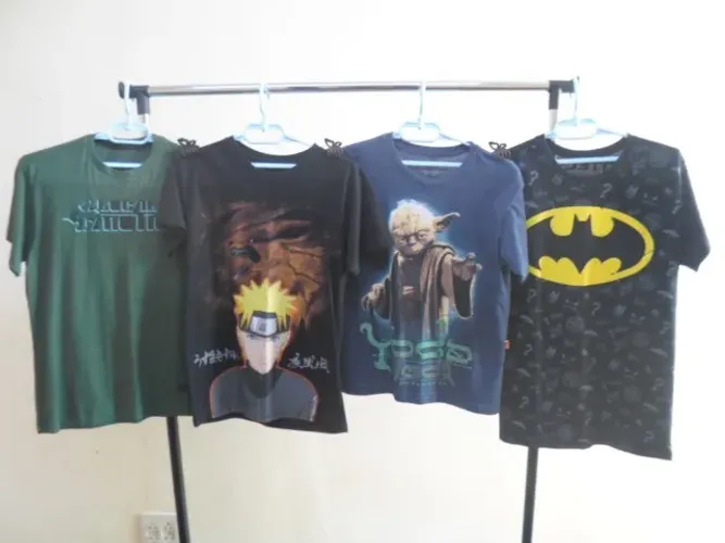 lote c/4 camisetas de menino nº 12