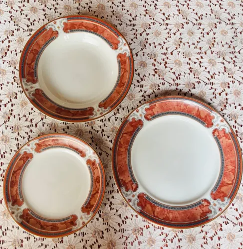 Kit de Pratos porcelana Schmidt( raso, fundo & sobremesa)!