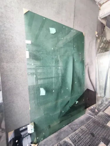 Porta de vidro blindex de correr grande 2,15x1,30 verde 8mm SÓ VIDRO BARATO não entrego 