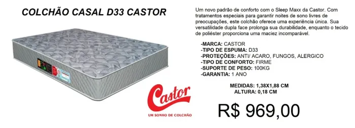 Colchão tamanho casal