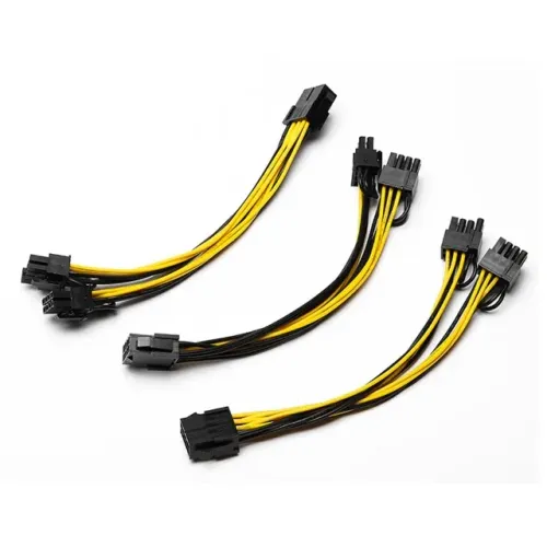 Cabo Adaptador Y Pcie 8 Pinos Para Duplo Pcie 8 (6+2) Pinos