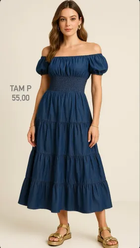 Vestido jeans tamanho P/M