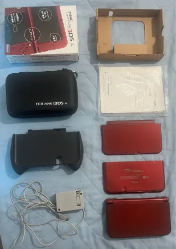 New 3DS XL Vermelho desbloqueado 256GB