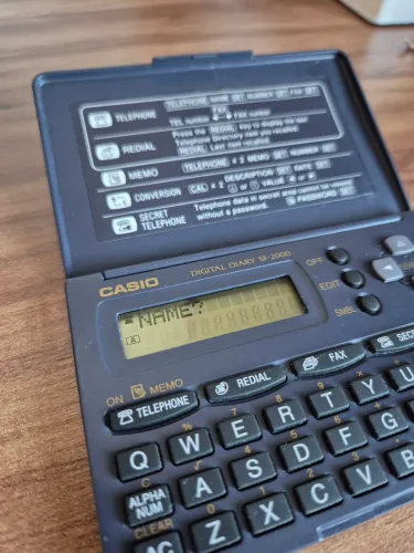Agenda Eletrônica Vintage Casio SF-2000 Digital Diary + Manual Original