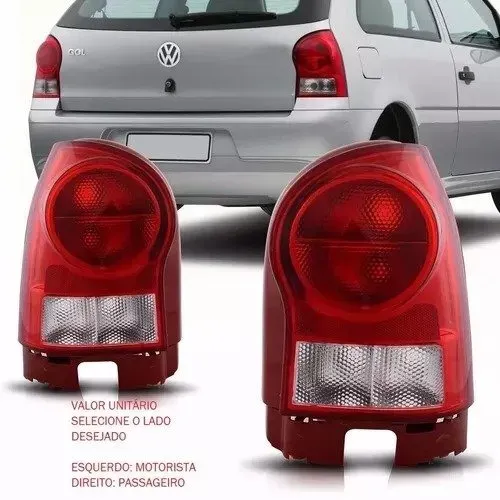 Par Lanterna Traseira Gol G4 2006 A 2011 Direito/passageiro Vermelho