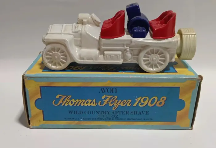 Vidro carro antigo de perfume Avon Thomas Flyer 1908