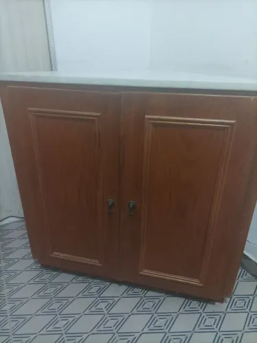 2 armários de canto com tampo pedra mármore