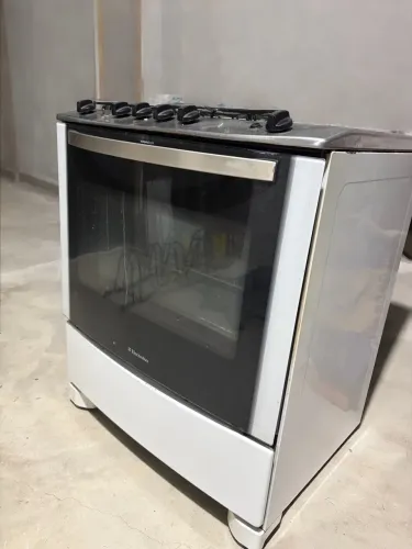Fogão Electrolux 6 Bocas Usado - Mesa Inox - Forno Ótimo