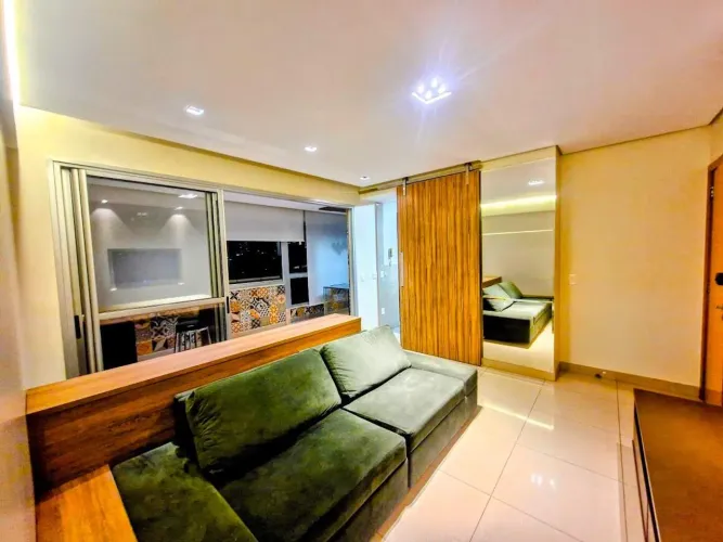 Apartamento de 2 quartos, Porteira Fechada 100% MOBILIADO, para locação no Edifício Cennár