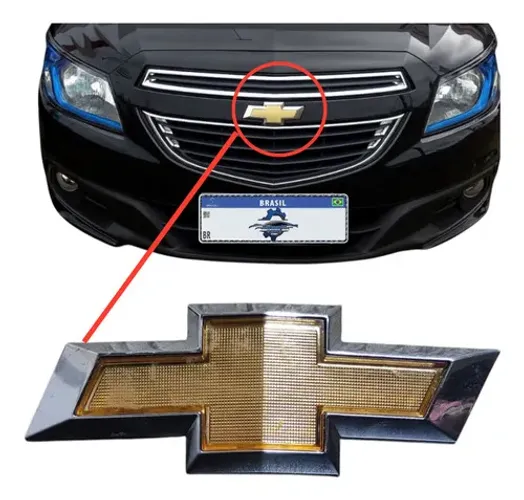Emblema Grade Dianteira Chevrolet Onix Ltz 1.4 2014 Uzad0 Original