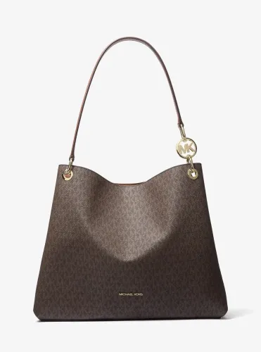 Bolsa Michael Kors Christina Logo Média Original - Marrom