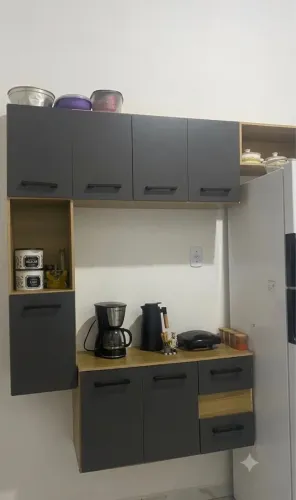 Armário cozinha 7 portas e duas gavetas juliete + nicioli