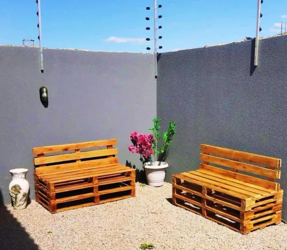 Bancos para jardim de Pallet