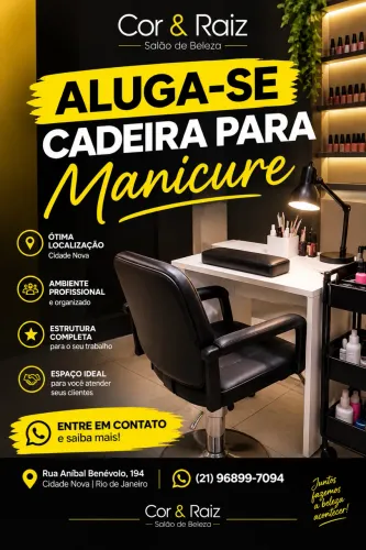 Aluga se cadeira para manicure