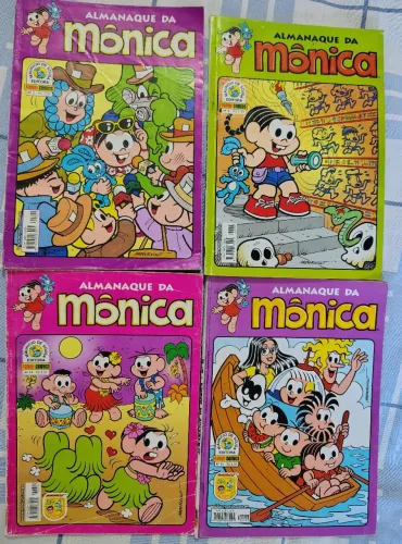 Lote com 20 Almanaques da Turma da Mônica antigos, personagens variados. # gibis #hq