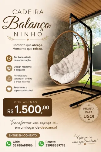 Cadeira de balanço para decoração festa