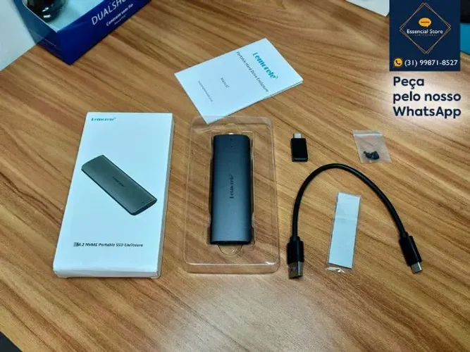 Case Gaveta Para SSD M2 NVMe USB 3.1 Suporta 2230 a 2280 até 10Gbps Marca Lemorele