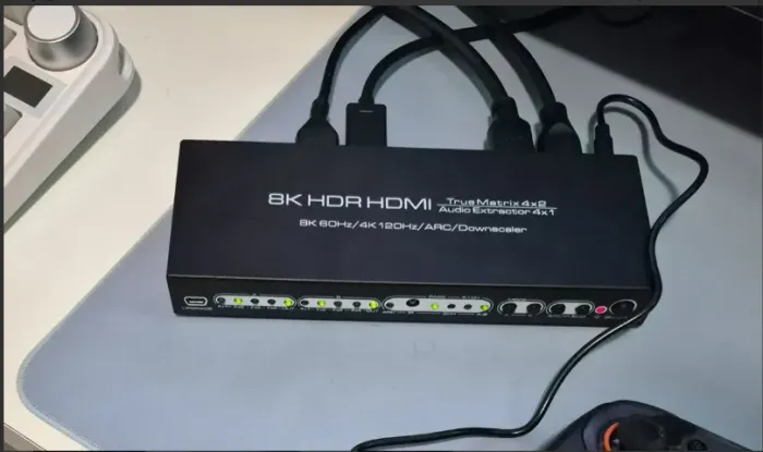 Matriz Hdmi 4x2 8k 60hz, 4k 120hz - Extrator Áudio, Hdmi 2.1