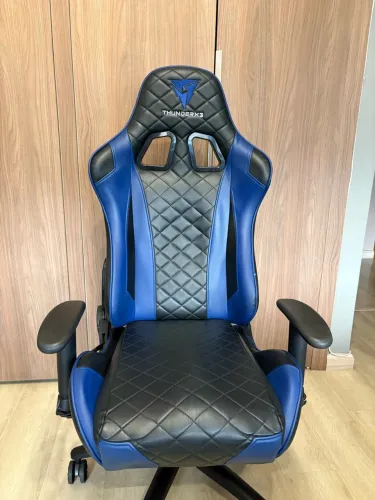 ThunderX3 Cadeira Gamer Profissional TGC12 Preta/Azul