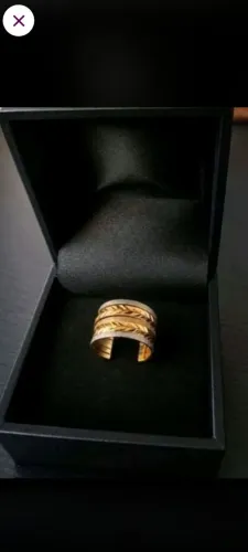 Anel 7 elos banhado a ouro 18k, acompanha caixinha