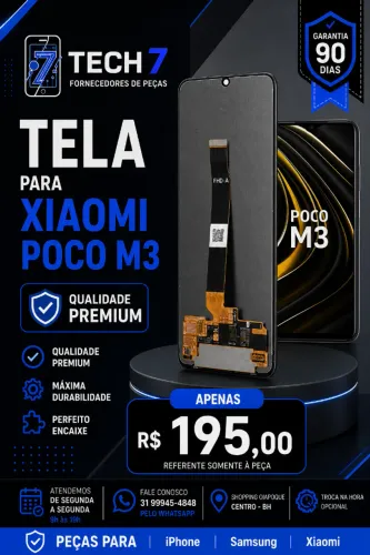 Tela Xiaomi POCO M3 - Bom Custo-Beneficio com Garantia de 90 Dias