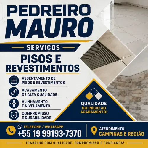 Pedreiro com experiência a anos em obras