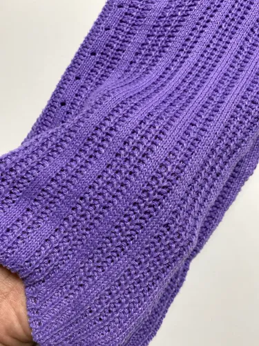 Cropped tricô roxo 