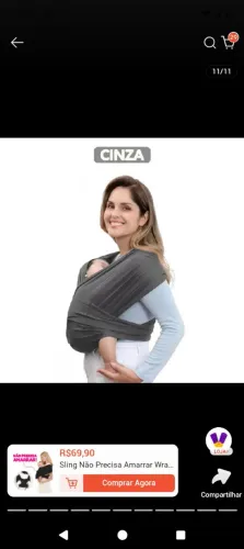 Sling Canguru Pra bebe